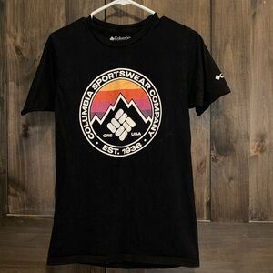 Mens black Columbia Tee
